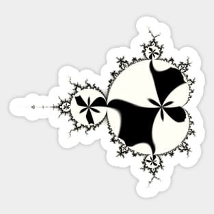 Monochrome Mandelbrot 001 Sticker